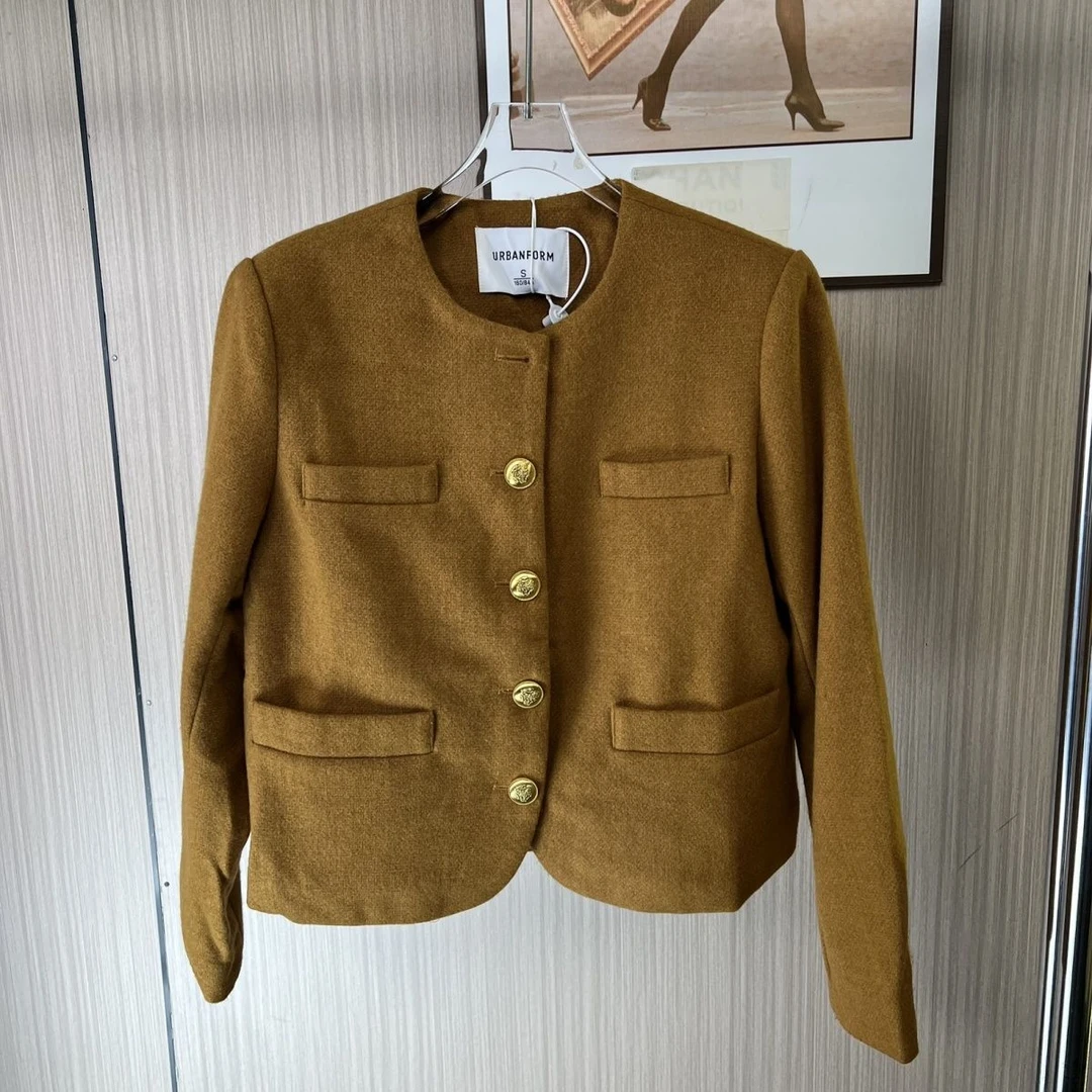 060撤柜GD圆领香风短外套短款2025秋季新款复古法式气质上衣