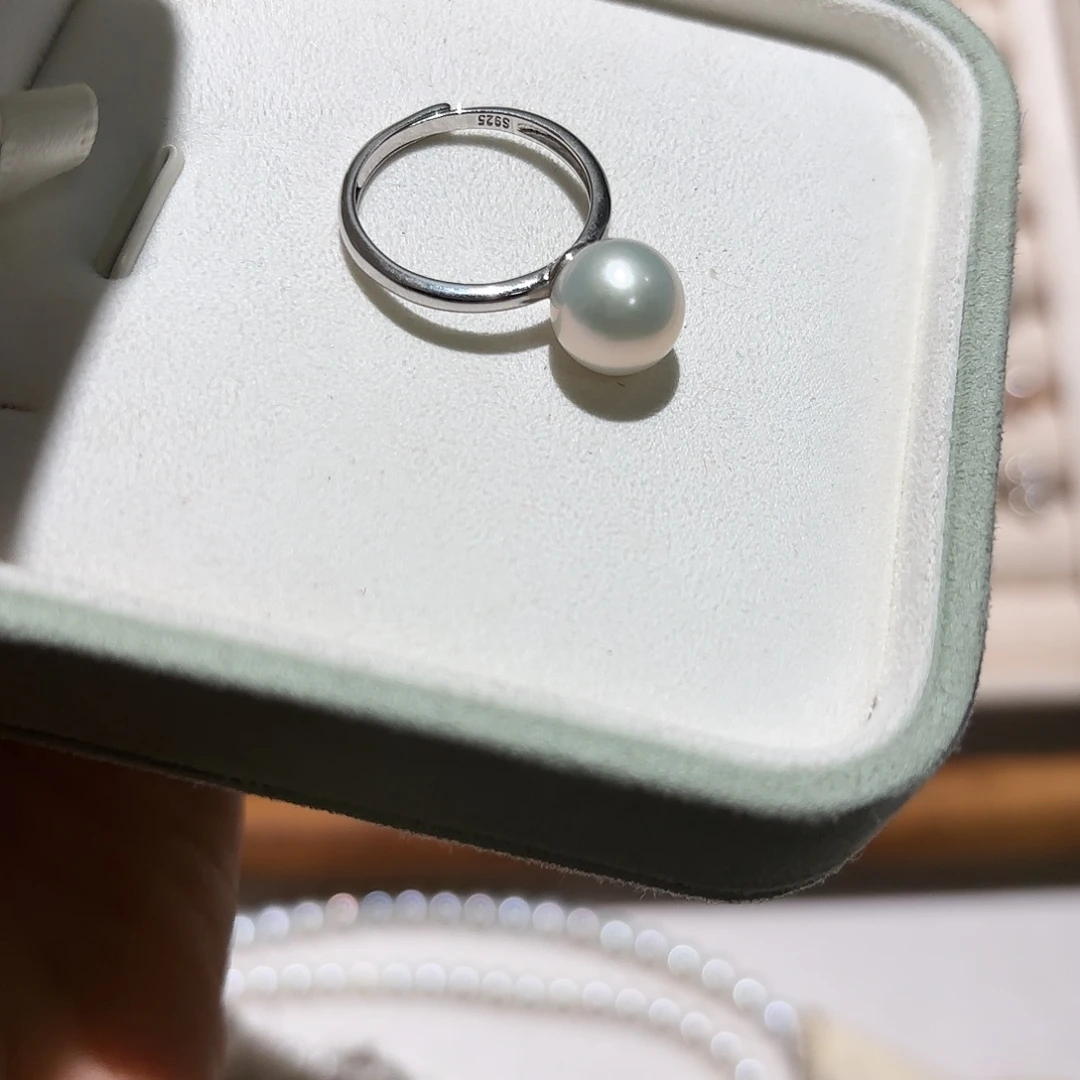 淡水珍珠戒指银S925镶嵌