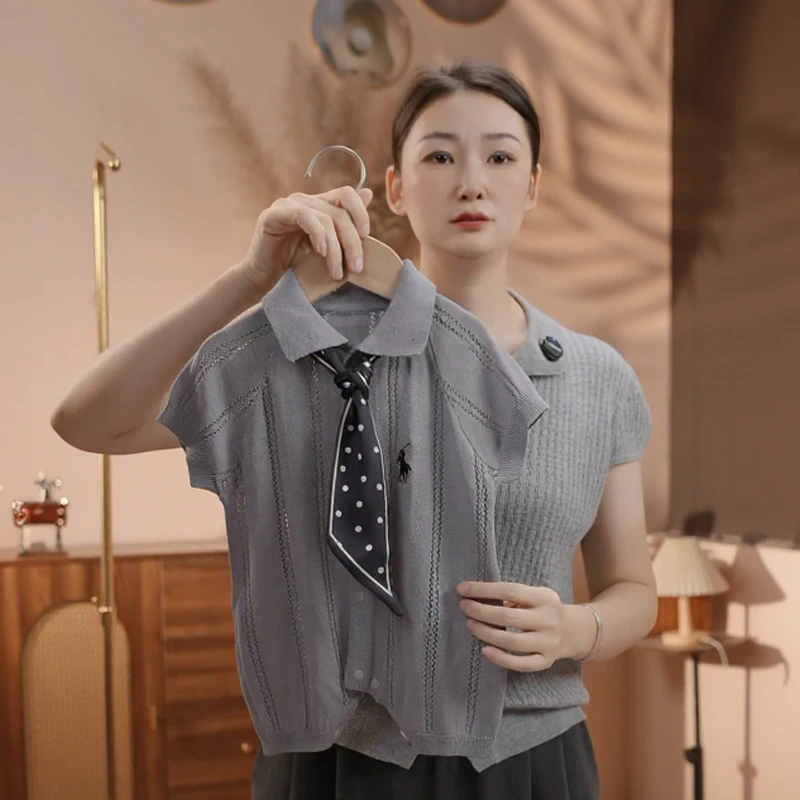 【灰系摩卡】婴儿夏季连体衣男宝女宝新生儿夏装薄款针织衣服外出服