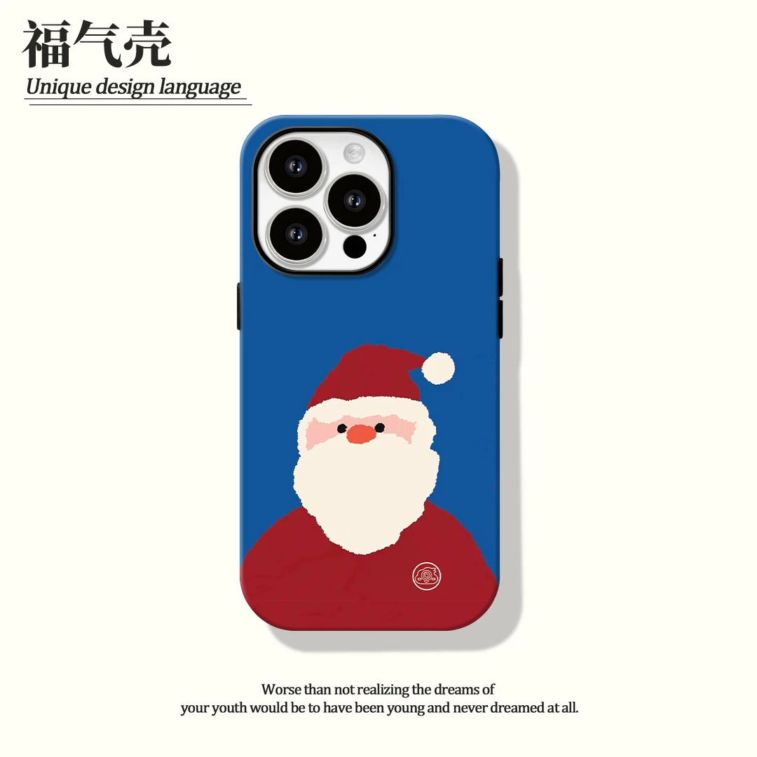 圣诞老人菲林二合一适用苹果16promax华为vivo小米oppo手机壳