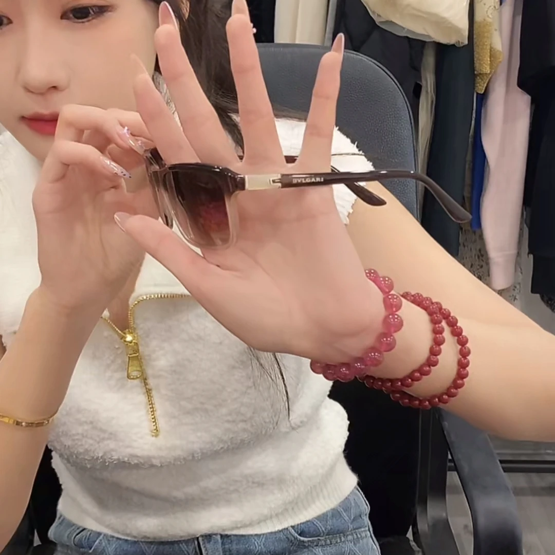99新 Alexander McQueen/亚历山大·麦昆 宝格丽墨镜时尚休闲