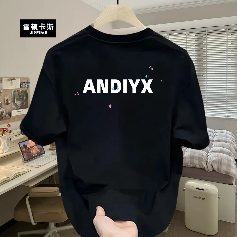 雷顿卡斯美式痞帅重磅纯棉短袖T恤青年男女款夏季ins潮牌圆领上衣