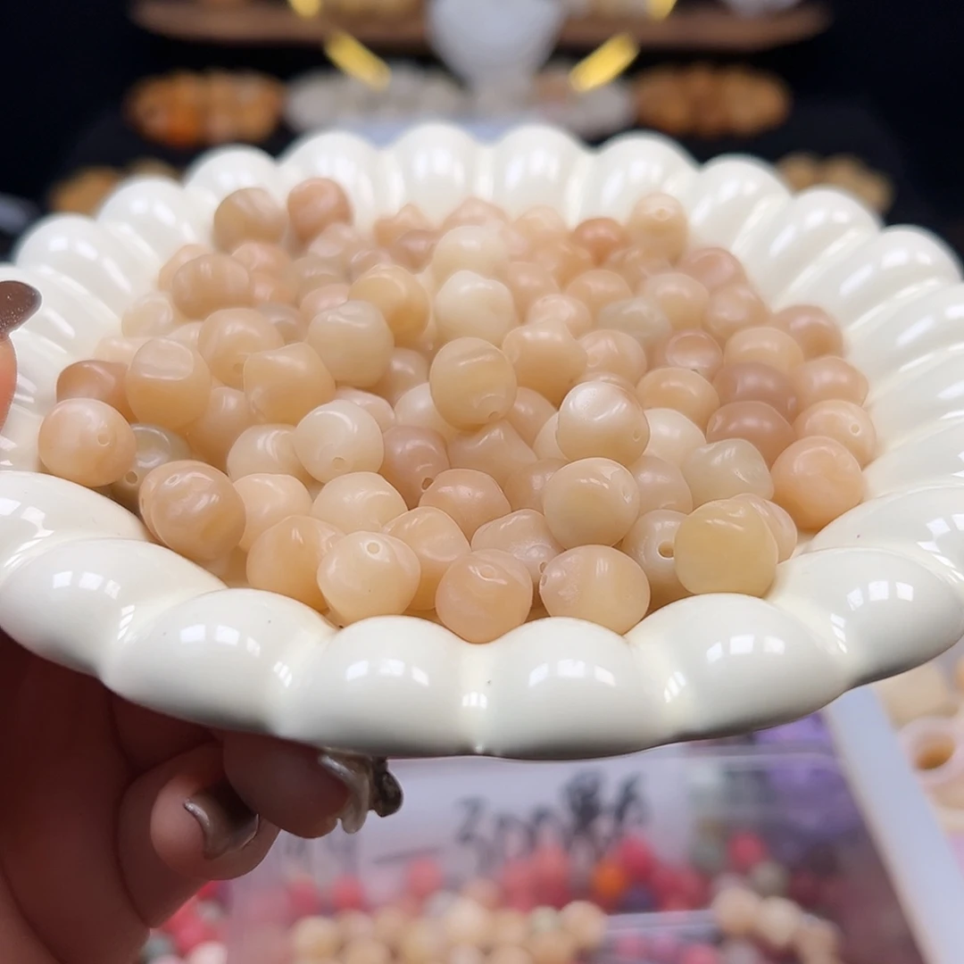 手串菩提根/象牙果微瑕马卡龙星星40颗