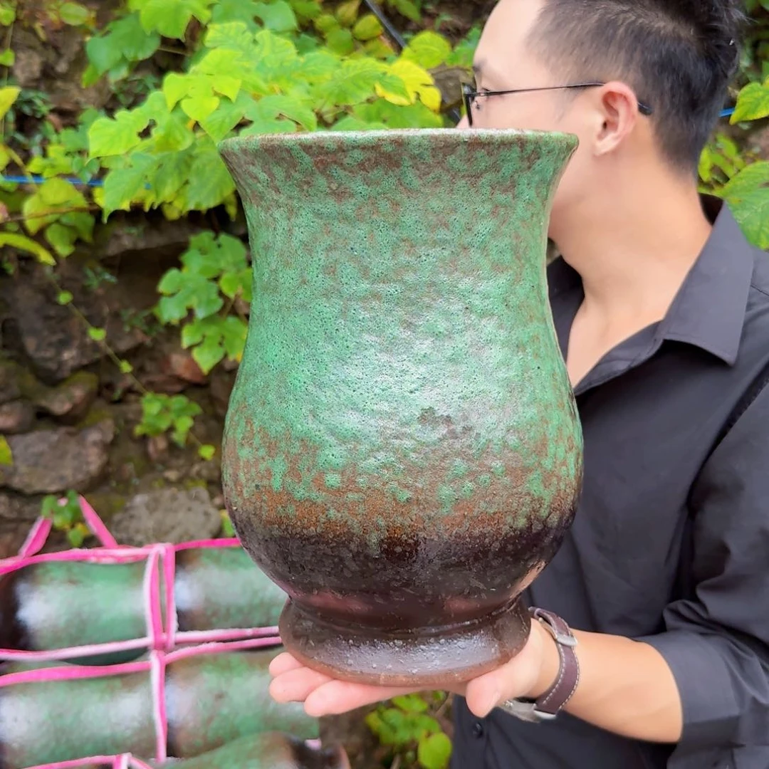 紫砂花盆口20高30（一个葫芦牛油果