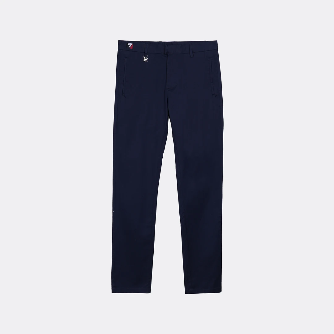 F&M新品春夏净版纯色男款百搭直筒时尚刺绣休闲裤