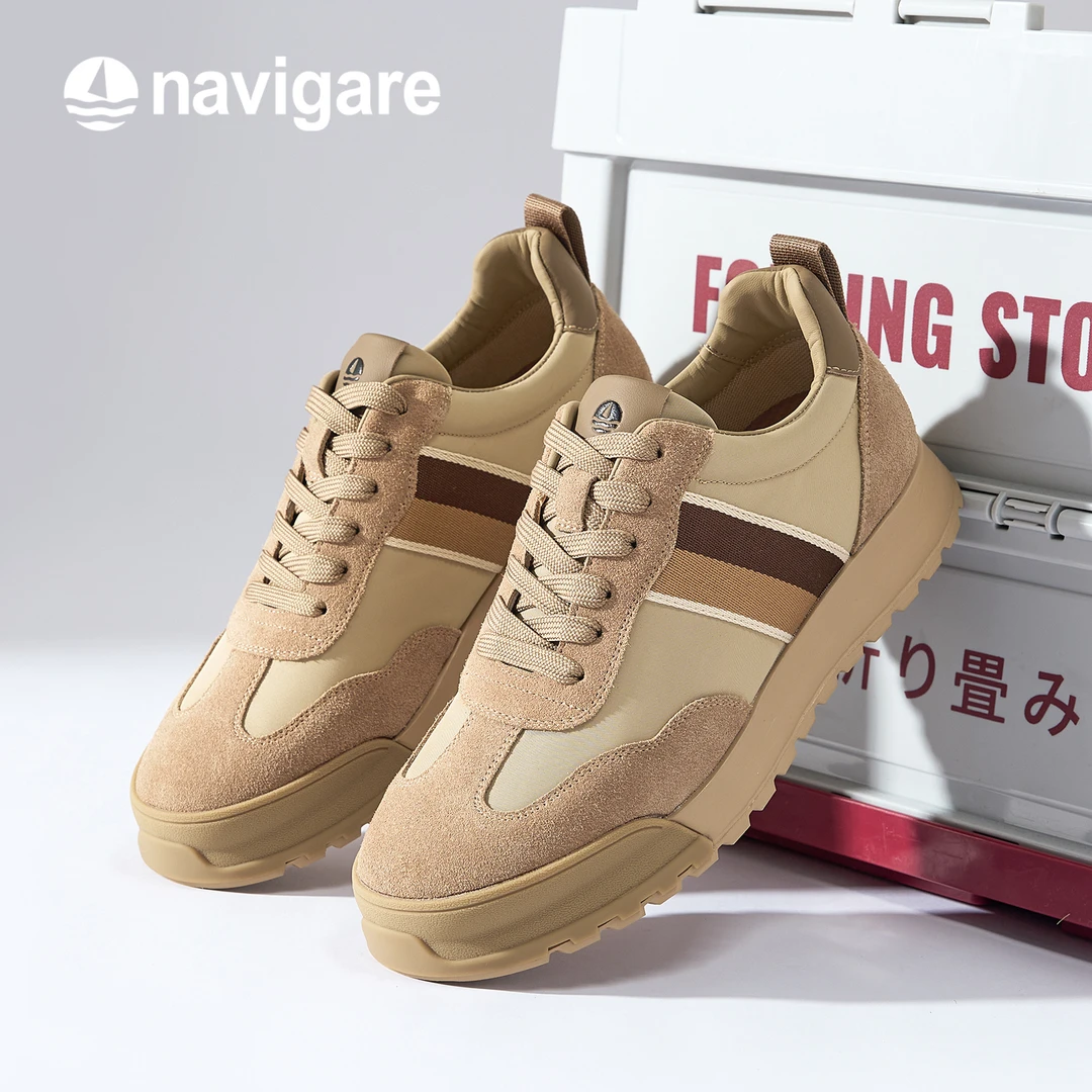 Navigare意大利小帆船男鞋2025年秋季德训鞋运动轻便时尚休闲鞋