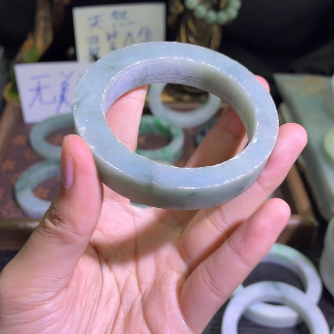 定制翡翠未镶嵌翡翠A货毛胚手镯定制