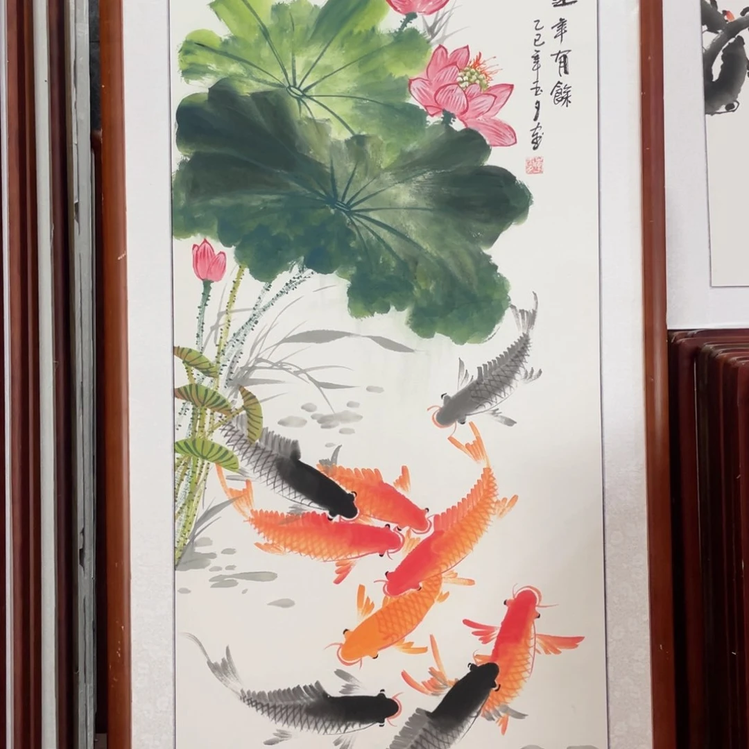 国画带框尺寸63*123厘米