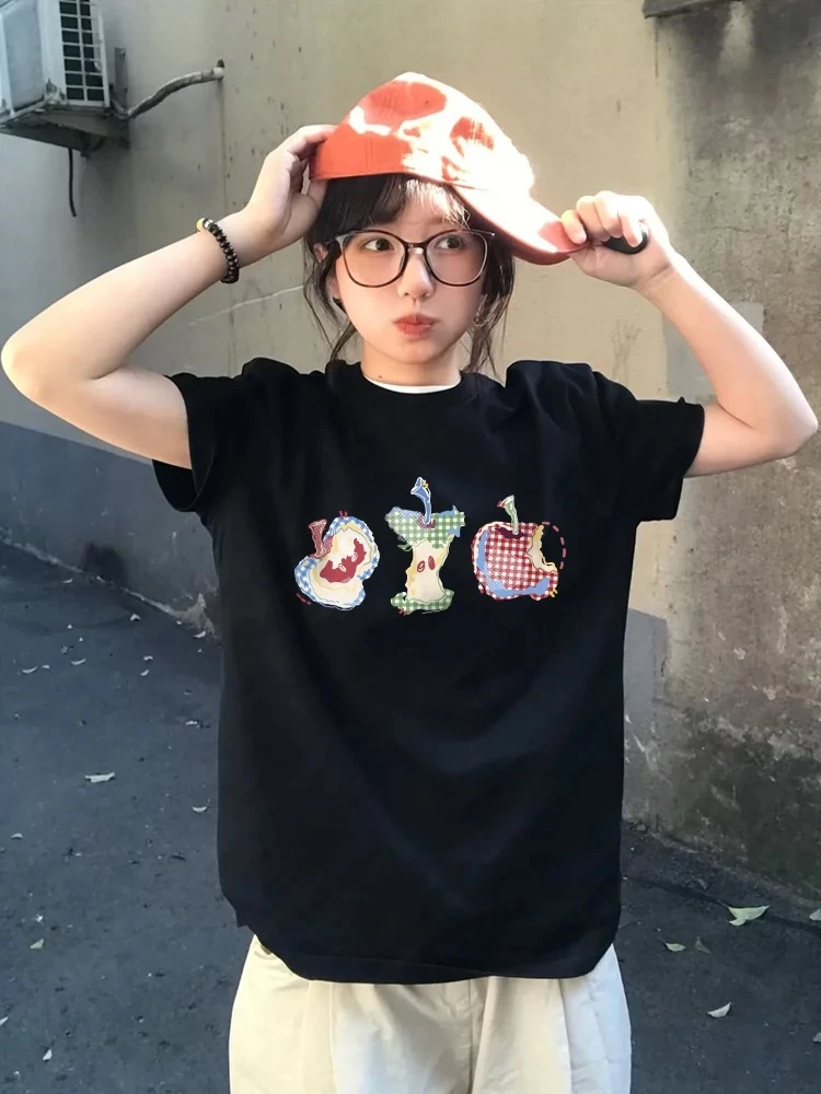 美式潮牌重磅纯棉小众设计感宽松休闲情侣短袖t恤oversize显瘦T恤