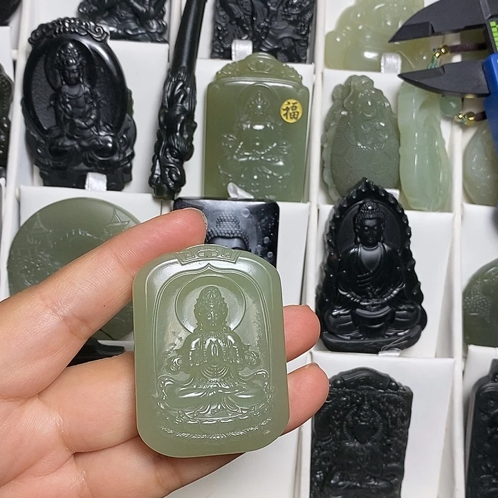 和田玉（青玉）未镶嵌颈饰