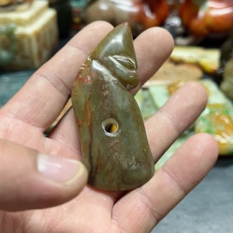 吊坠白玉菩提把件