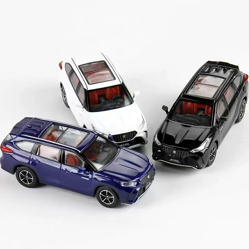 JKM 1:64金属仿真丰田皇冠陆放小汽车模型玩具合金底摆设模型