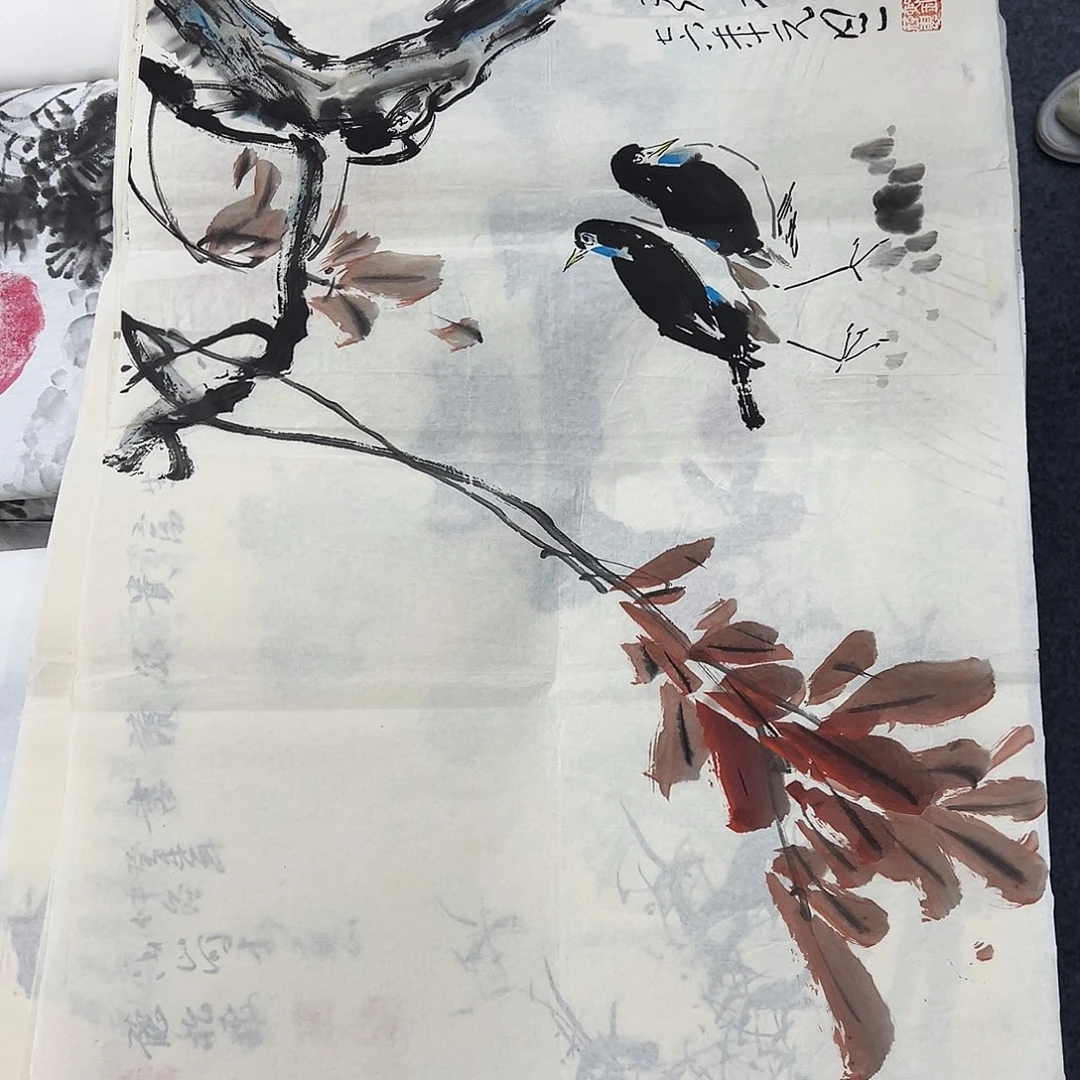 国画握**欢纯手绘作品欣赏图