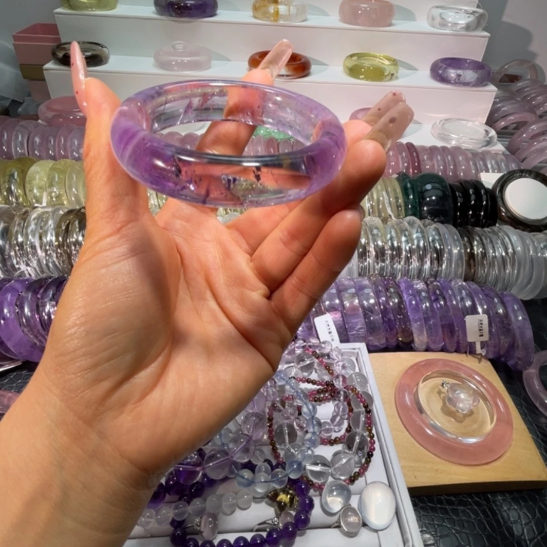 手镯未镶嵌水晶手镯57.9圈口22号