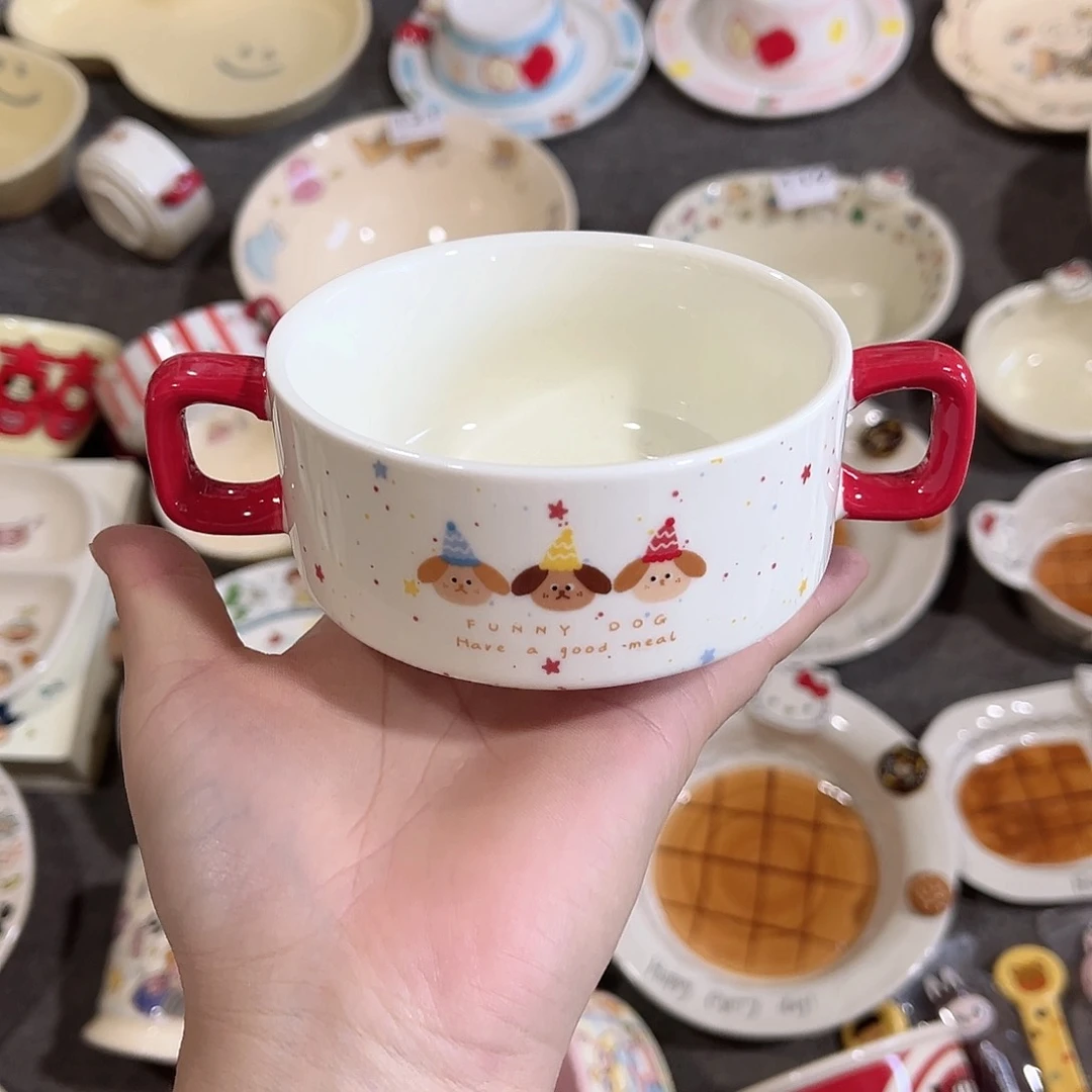 3只小狗陶瓷餐具4寸