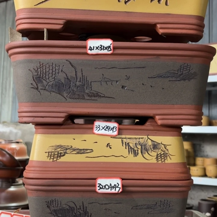 紫砂花盆128-4。