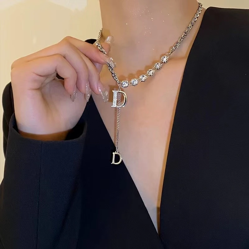 合金项链  D字项链