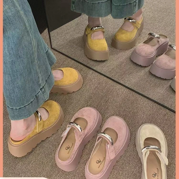 3670-33 新款百搭舒适厚底设计感休闲鞋增高