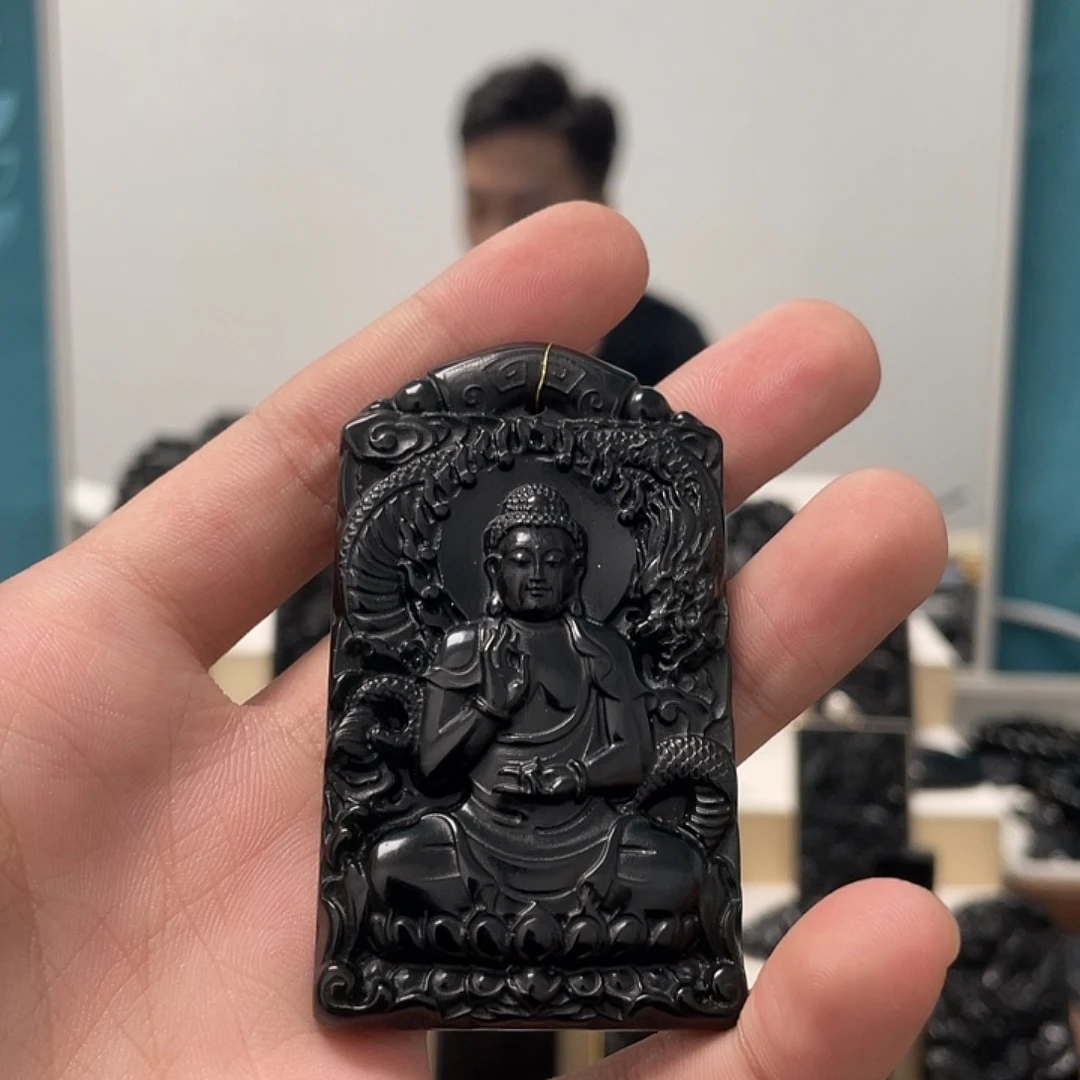 纯***呀蛇纹石玉未镶嵌吊坠