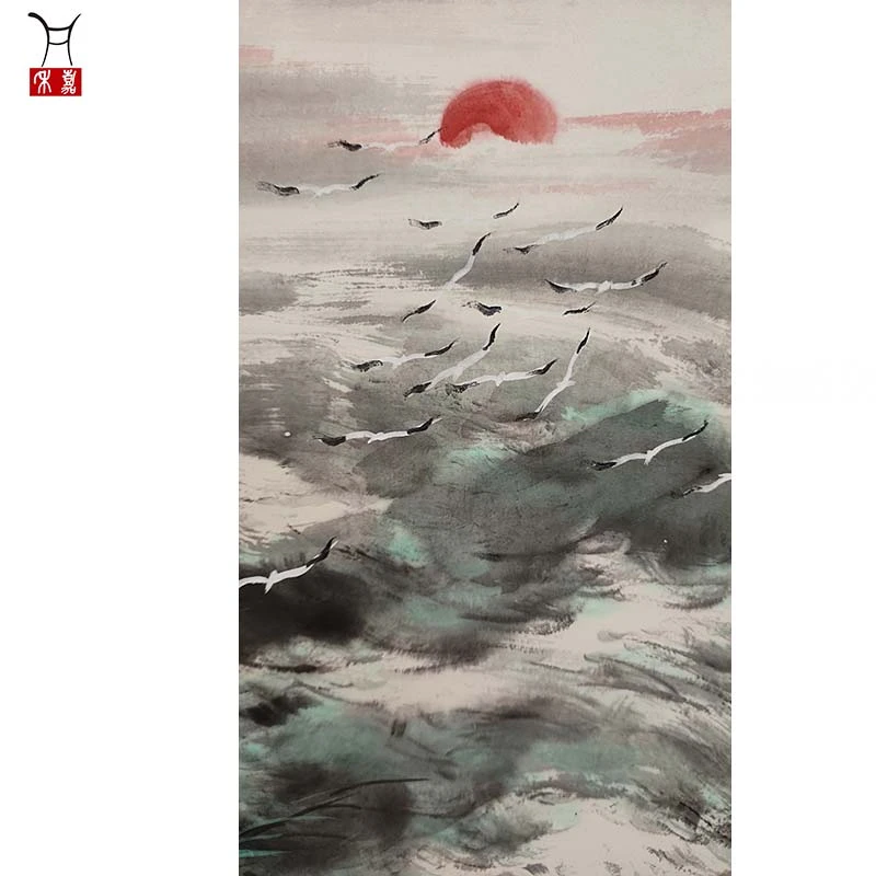 B1022山水立轴69x45/2.8平尺