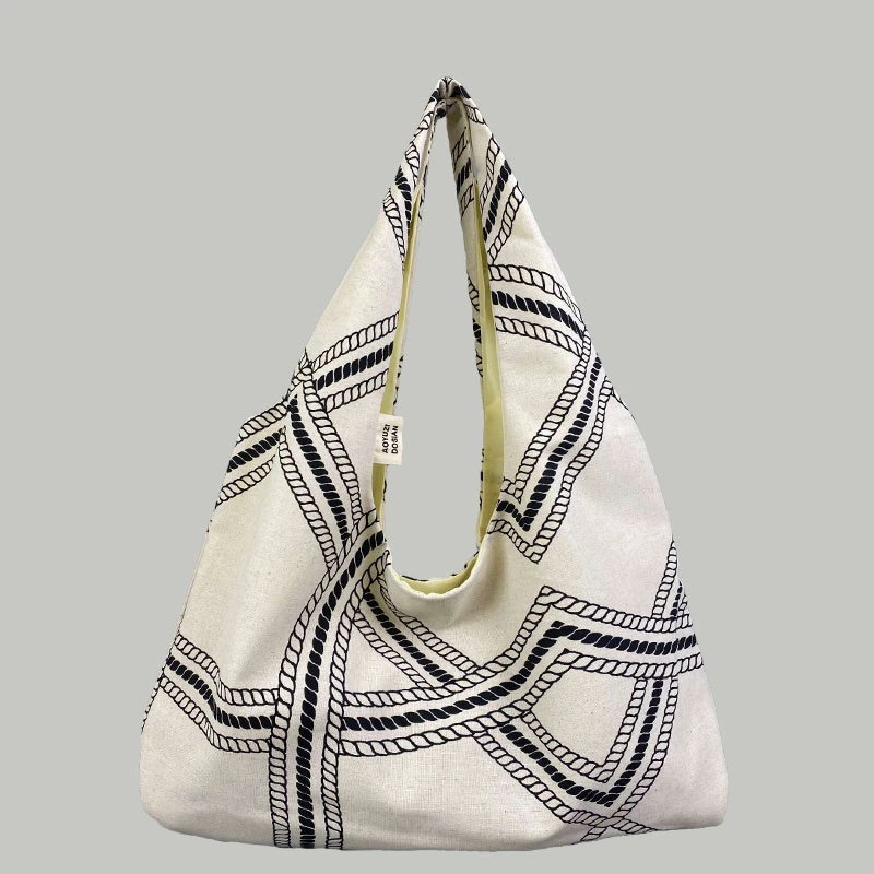 韩系复古高级感腋下包女2025新款大容量通勤单肩包亚麻简约托特包