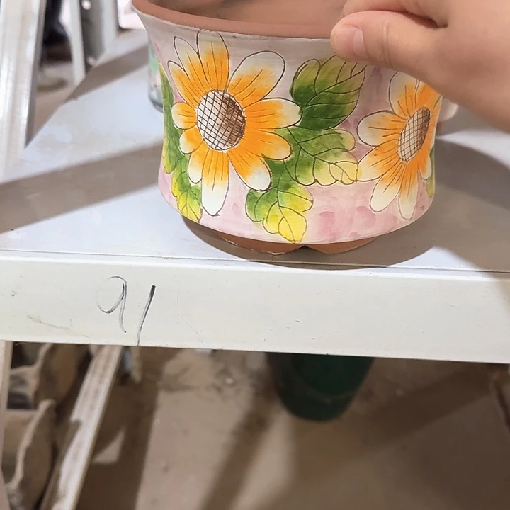 紫砂花盆景德镇陶瓷