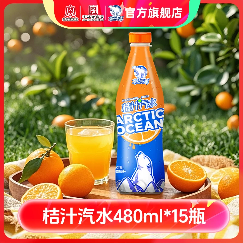 北冰洋 桔汁汽水480ml*15瓶老北京汽水H