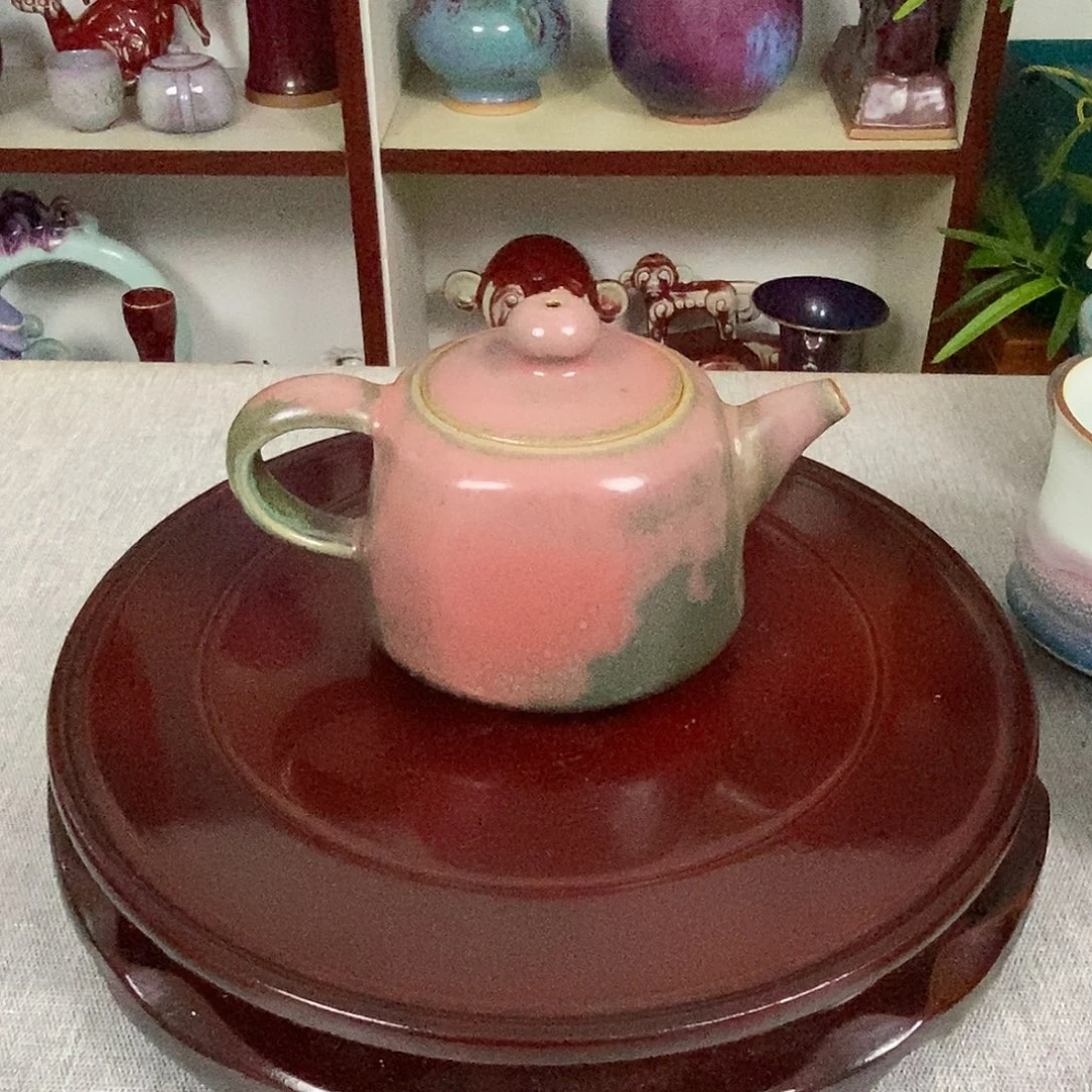壶钧瓷茶壶省工亲工中原壶碳化炉钧