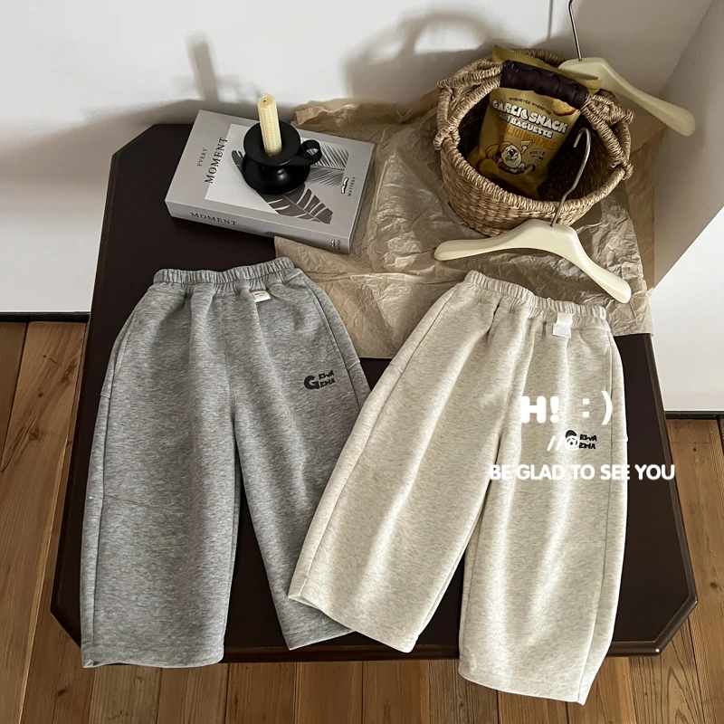 【现货】郝叔童品秋季新款潮牌2025高货时尚男童百搭针织裤潮HZ5318