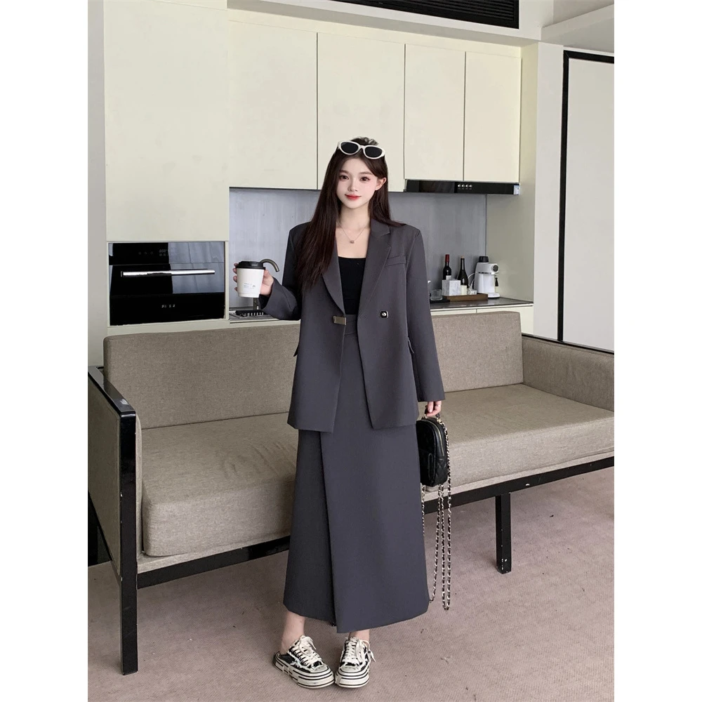 高级西装套装气质休闲长袖外套半身西装套装两件套高级感秋季新款