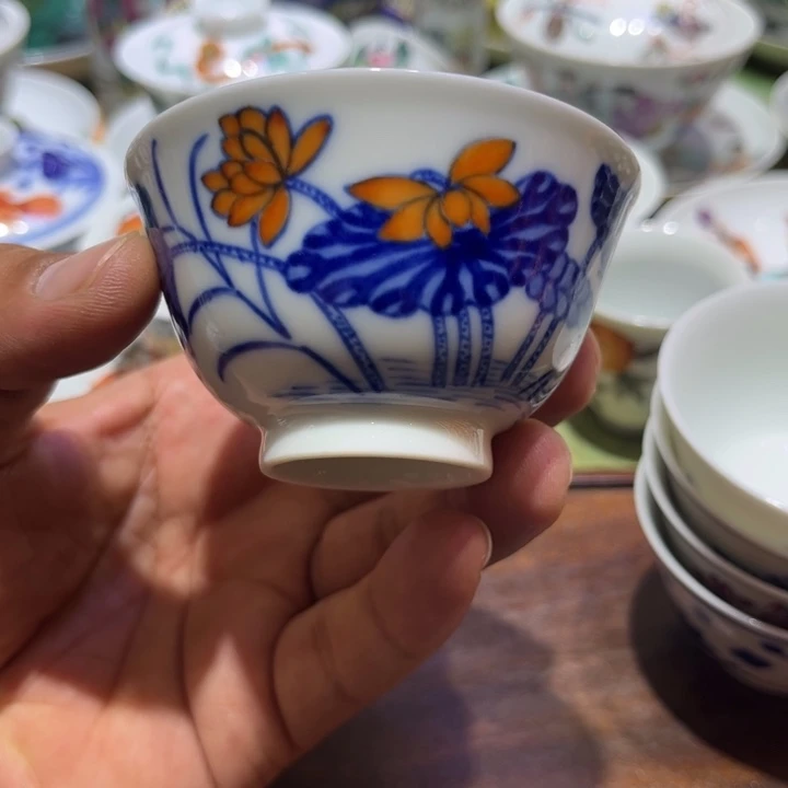 纯手绘精品盖碗杯
