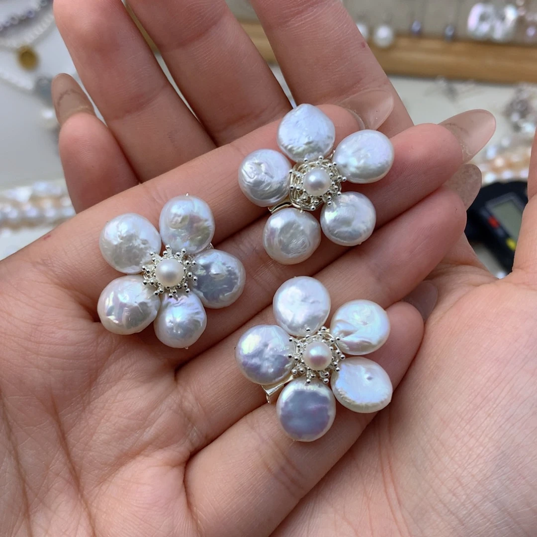 合金淡水珍珠吊坠(不含链)