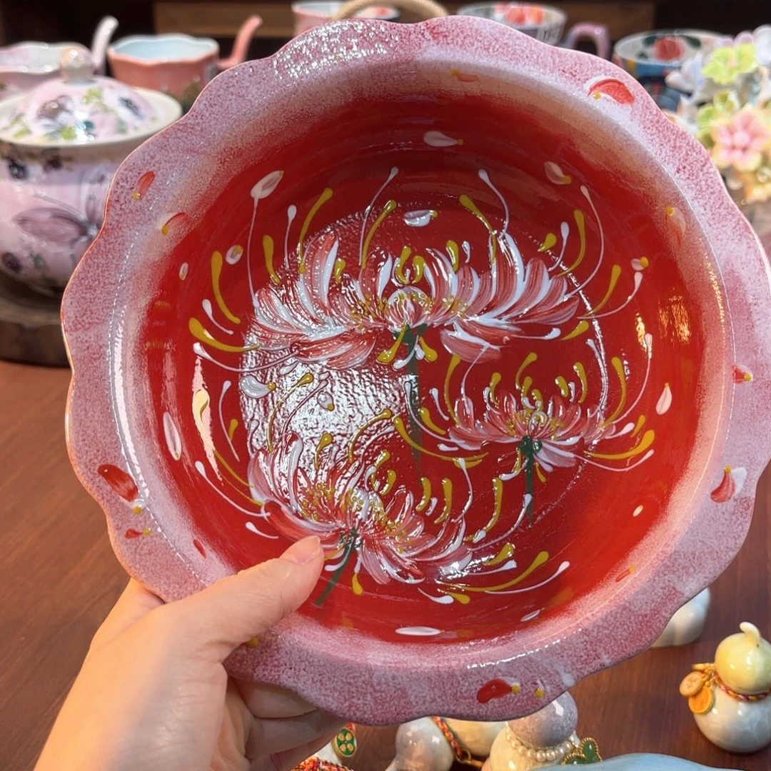 景德镇手绘高温釉下彩陶瓷茶具