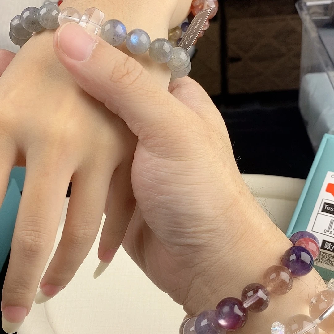 银S925镀金镶嵌手链水晶