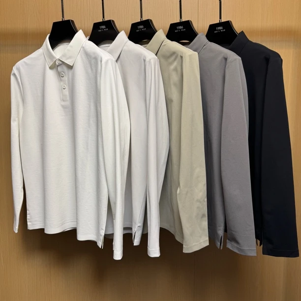 【速干通勤polo】6003101男士休闲商务无痕纯色体制内polo长袖