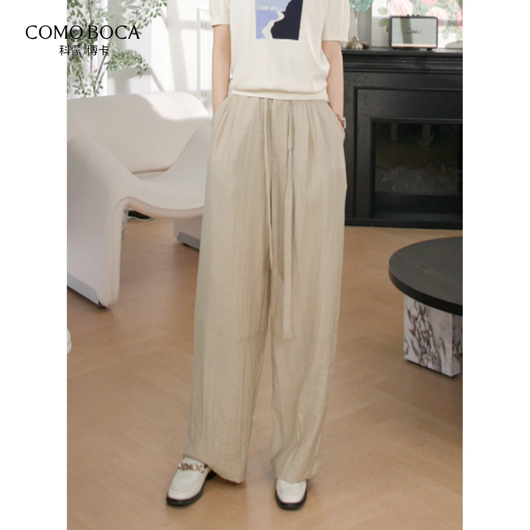 COMOBOCA/科蒙·博卡25春夏休闲萝卜裤薄款高腰亚麻裤女KXTZPM8829