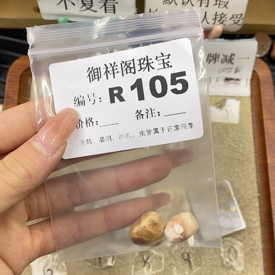 硅化珊瑚（珊瑚玉）未镶嵌颈饰不**夜