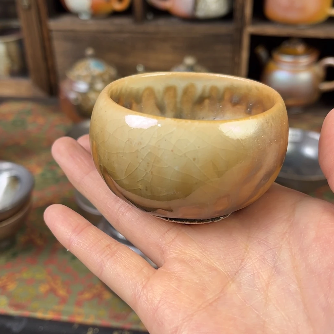 摆件柴烧茶器主人杯