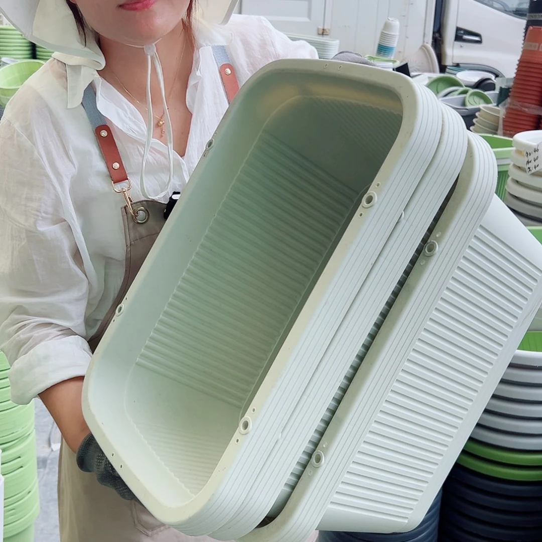 菜盆500#米白色3个无托