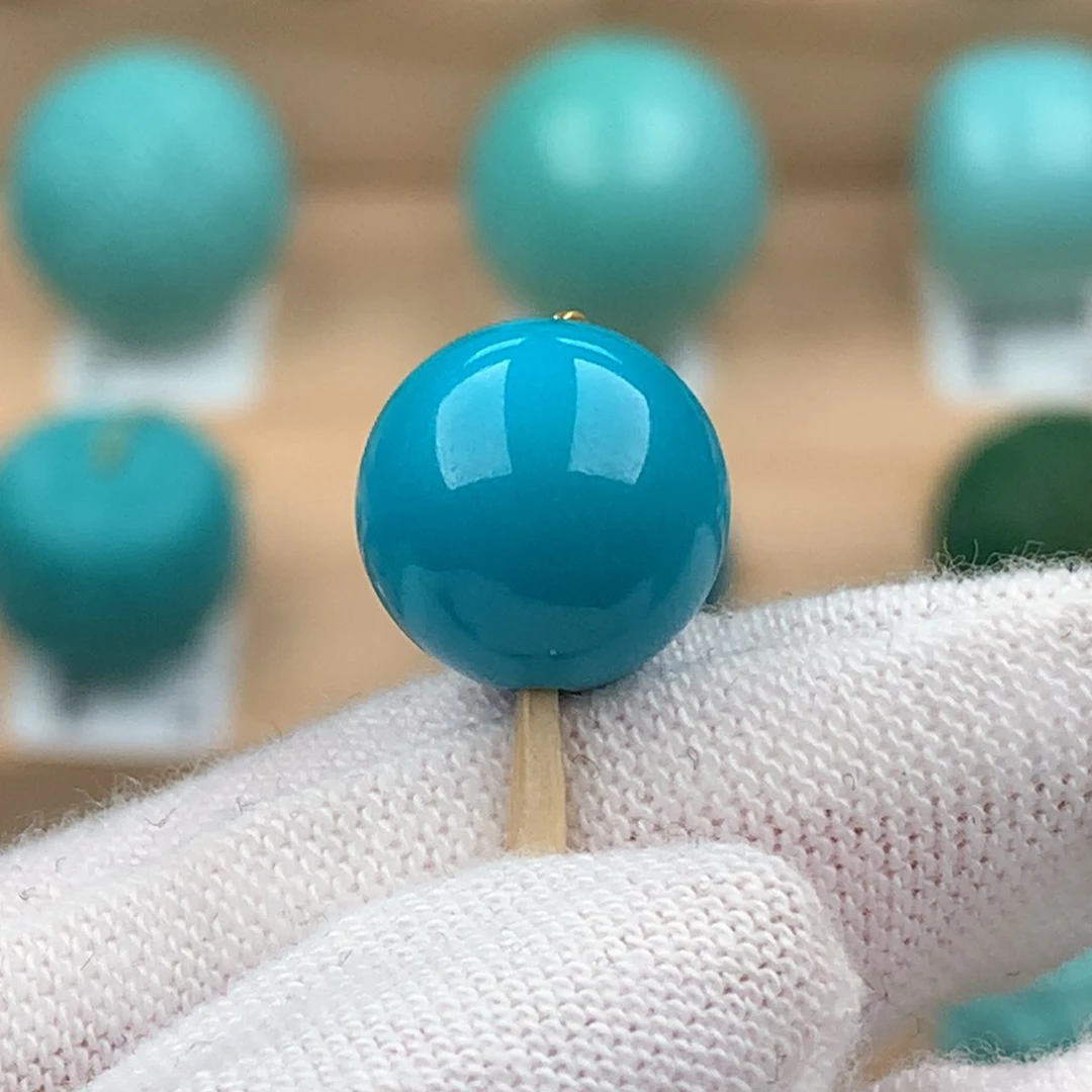 绿松石配饰未镶嵌圆珠卡11.4