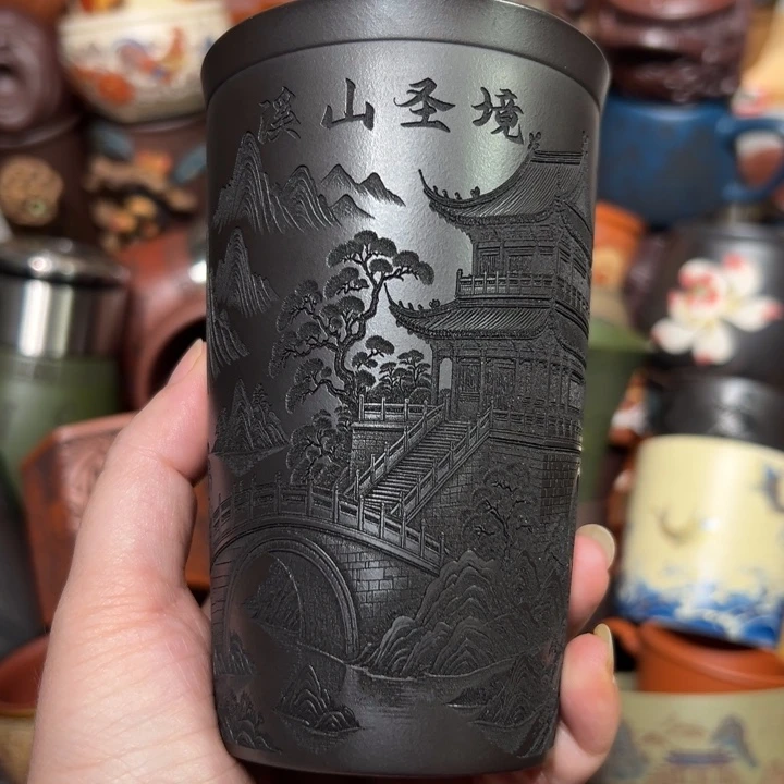 紫砂茶杯宜兴紫砂主人杯