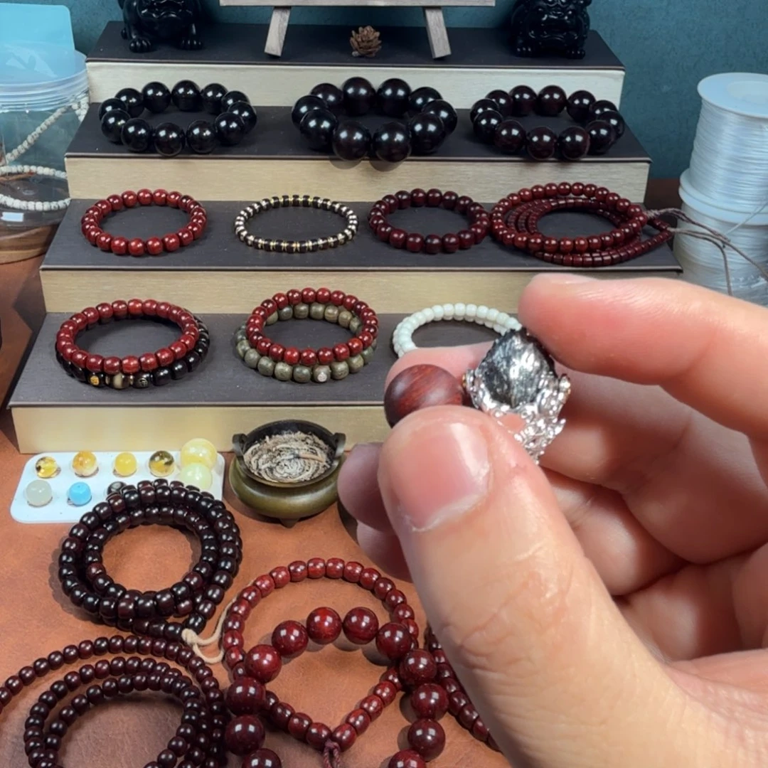 小叶紫檀手串/手链木*三通龙