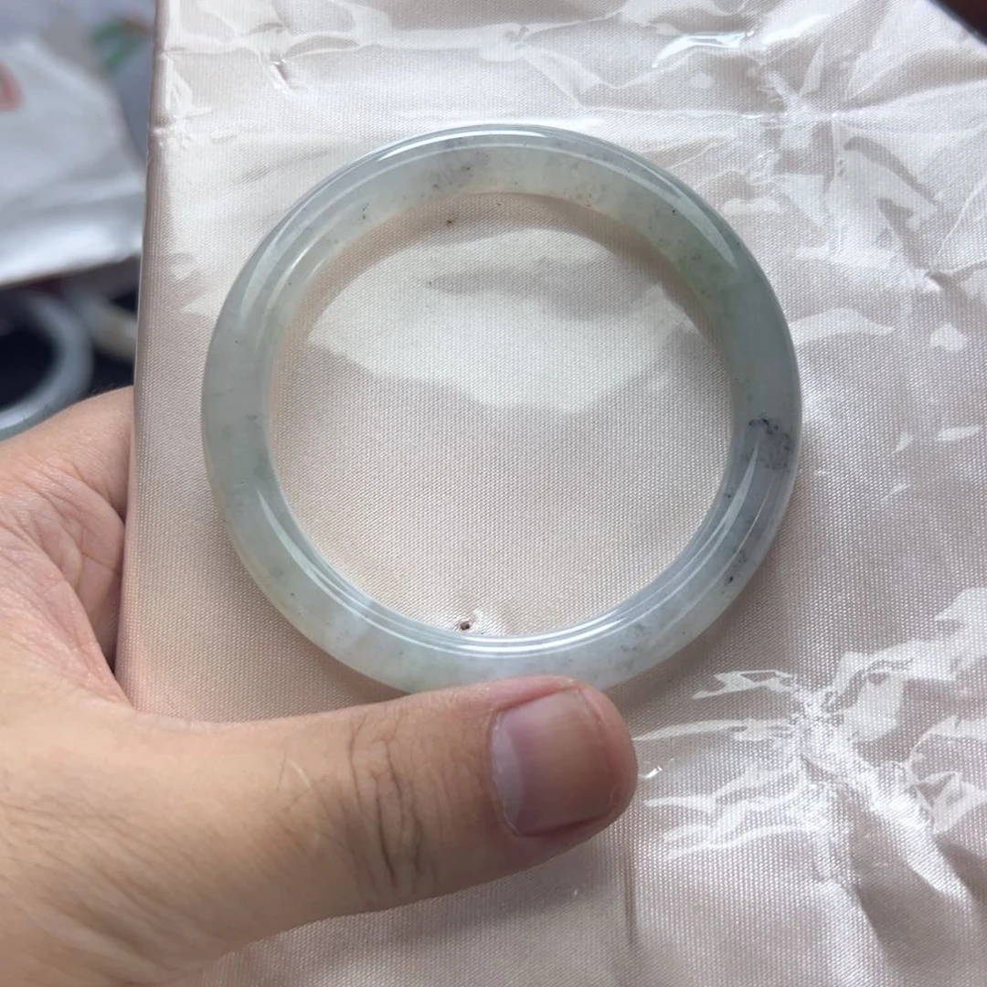 翡翠手镯未镶嵌53.7冰乌鸡圆