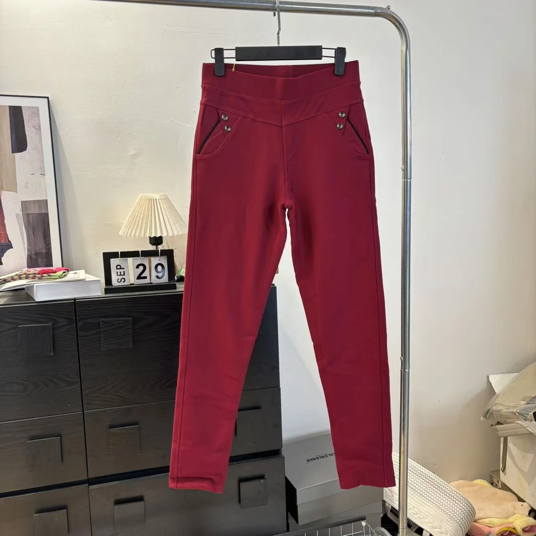 秋冬女士加绒加绒修身打底保暖小脚裤4930（9566）