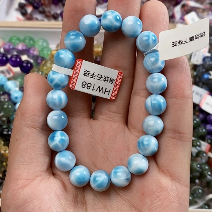未镶嵌针钠钙石（海纹石）手链HW188 10➕