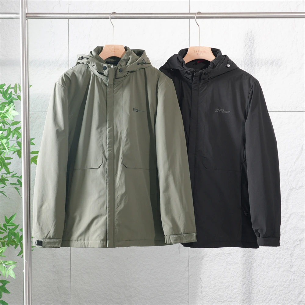 品牌撤柜冬季男士可拆卸内胆鹅绒服保暖休闲连帽防风羽绒服ZB99