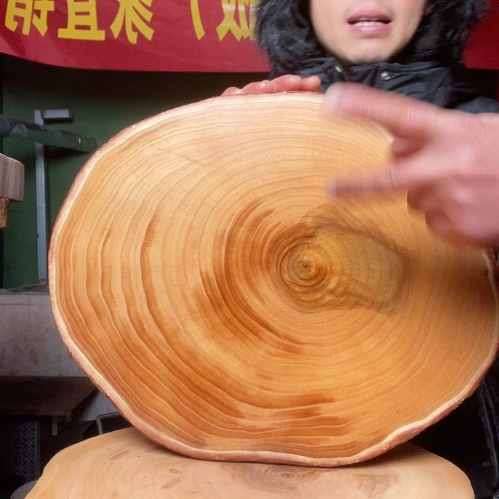 木A银杏木菜板原木整切