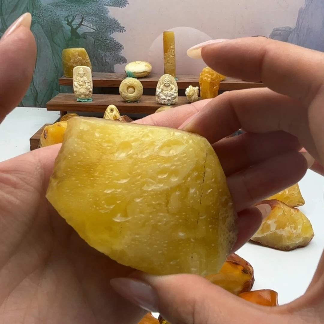 安***宁定制琥珀未镶嵌蜜蜡