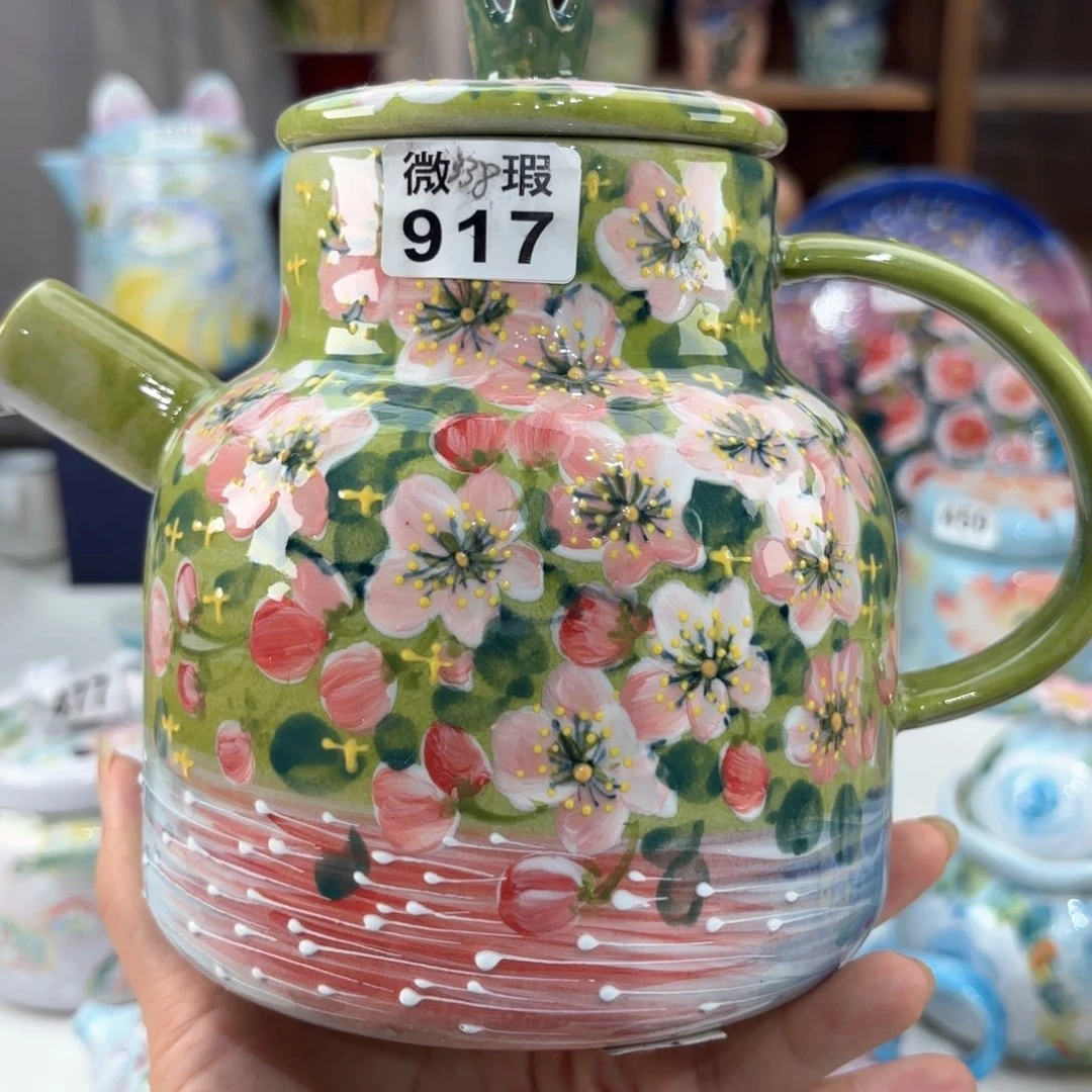 景德镇手绘高温釉下彩陶瓷茶具