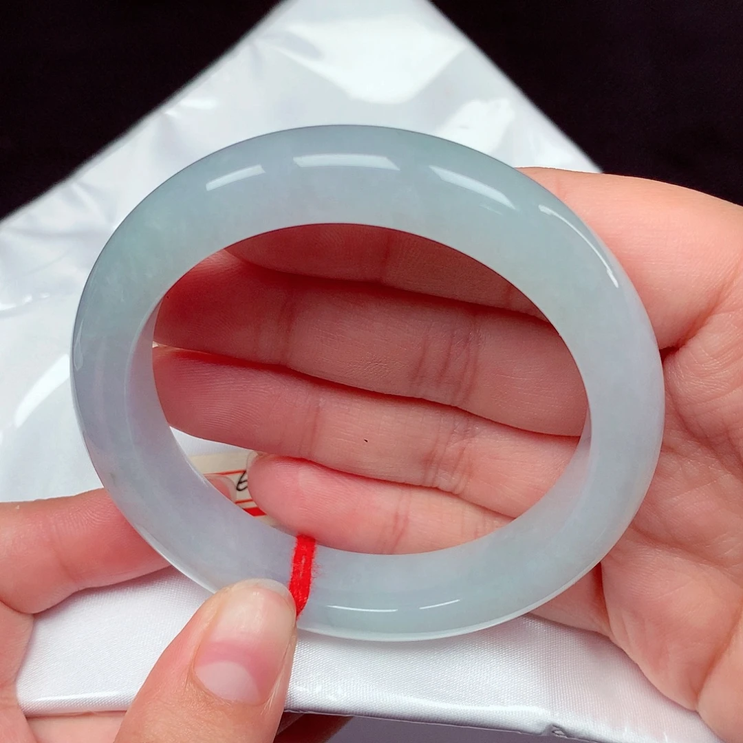 翡翠未镶嵌手镯正圈55